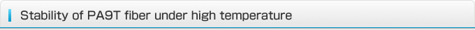 Stability of PA9T fiber under high temperature