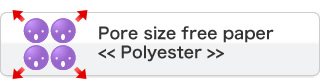 Pore size free paper<<Polyester>>