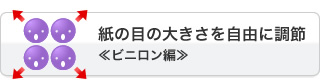 紙の目の大きさを自由に調節≪ビニロン編≫