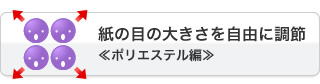 紙の目の大きさを自由に調整≪ポリエステル編≫